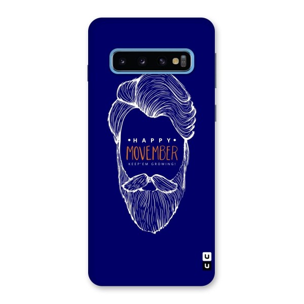 Happy Movember Blue Back Case for Galaxy S10