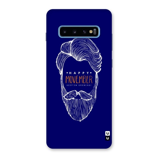 Happy Movember Blue Back Case for Galaxy S10 Plus