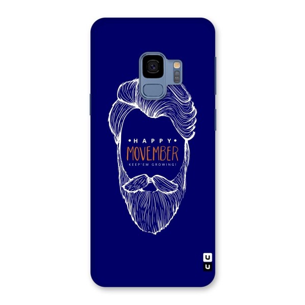 Happy Movember Blue Back Case for Galaxy S9