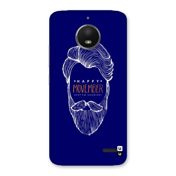 Happy Movember Blue Back Case for Moto E4