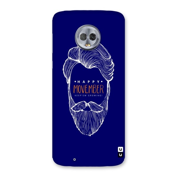 Happy Movember Blue Back Case for Moto G6