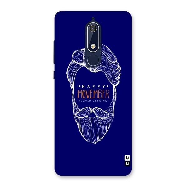 Happy Movember Blue Back Case for Nokia 5.1