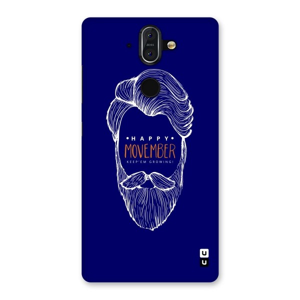 Happy Movember Blue Back Case for Nokia 8 Sirocco