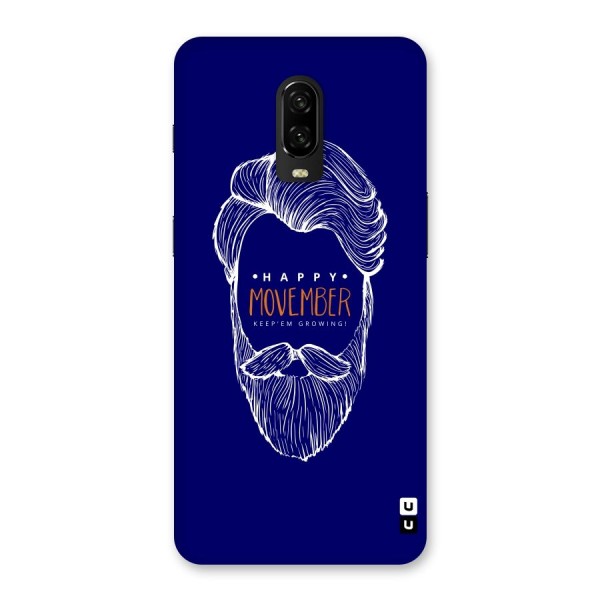 Happy Movember Blue Back Case for OnePlus 6T