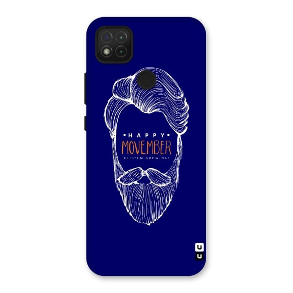 Happy Movember Blue Back Case for Redmi 9C