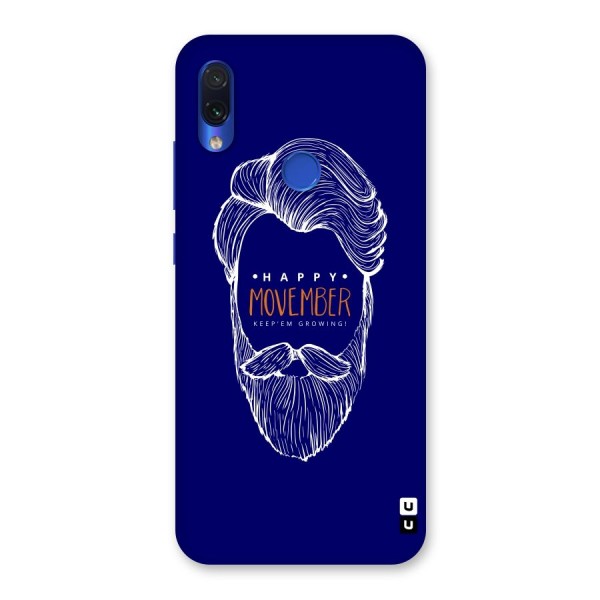 Happy Movember Blue Back Case for Redmi Note 7