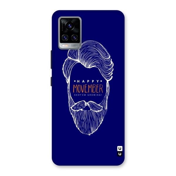 Happy Movember Blue Back Case for Vivo V20 Pro