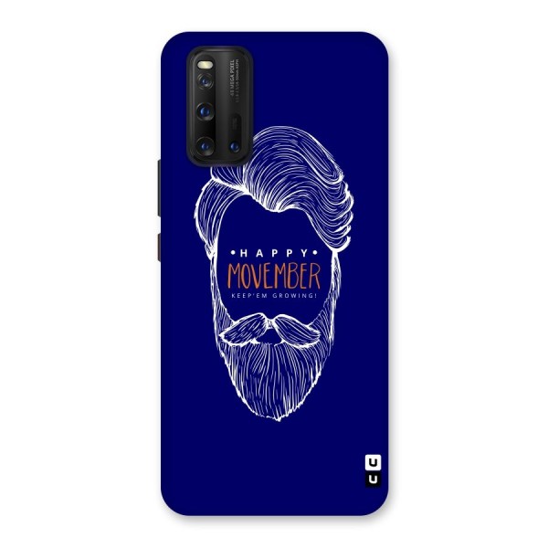 Happy Movember Blue Back Case for Vivo iQOO 3