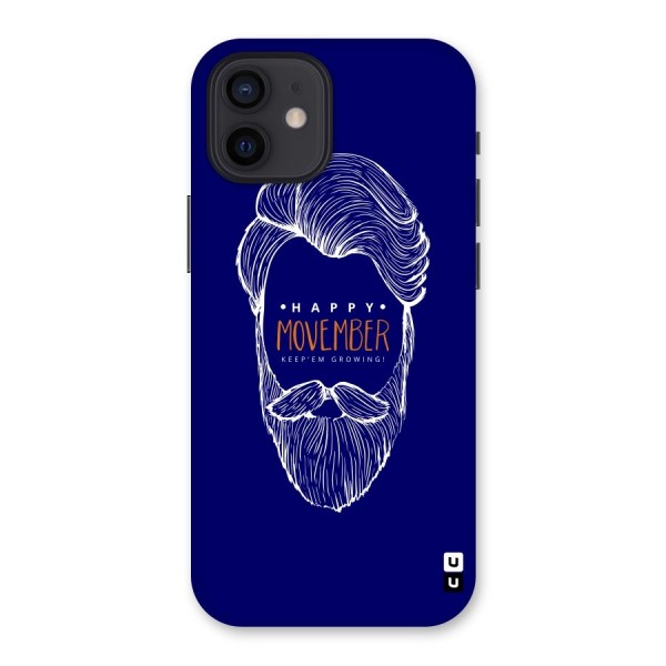 Happy Movember Blue Back Case for iPhone 12