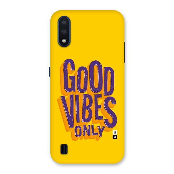 Happy Vibes Only Back Case for Galaxy M01