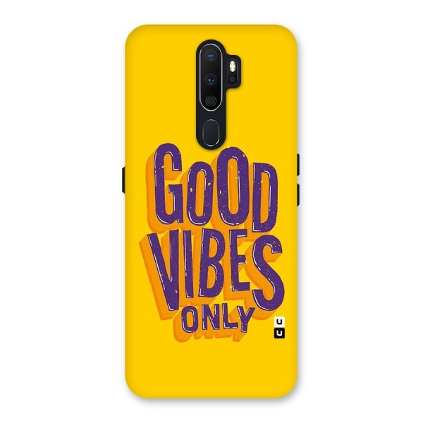 Happy Vibes Only Back Case for Oppo A5 (2020)