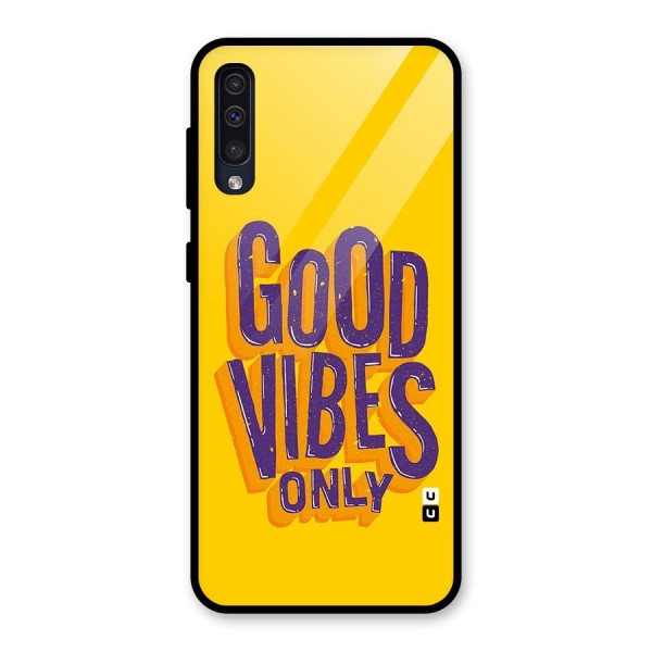 Happy Vibes Only Glass Back Case for Galaxy A50