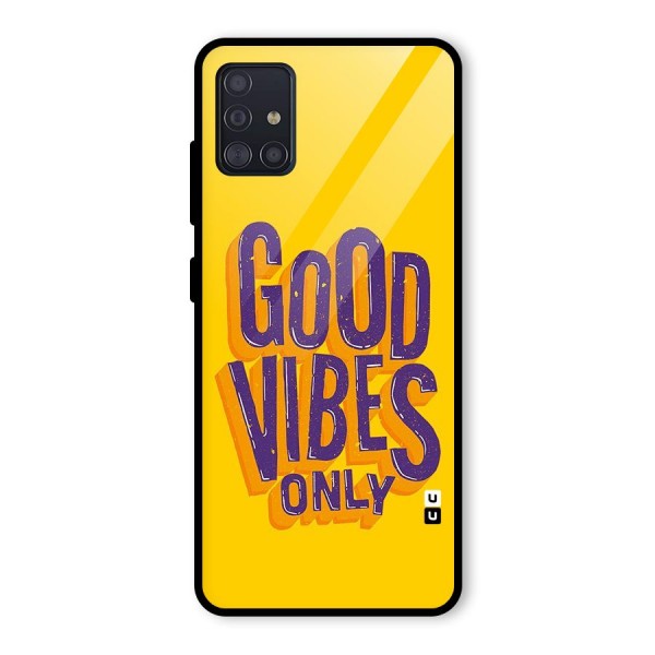 Happy Vibes Only Glass Back Case for Galaxy A51