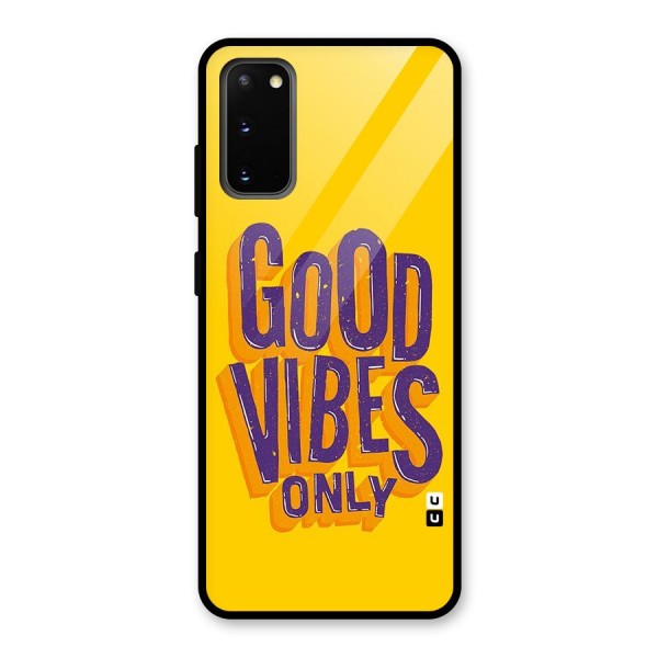 Happy Vibes Only Glass Back Case for Galaxy S20