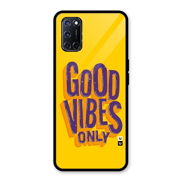 Happy Vibes Only Glass Back Case for Oppo A52