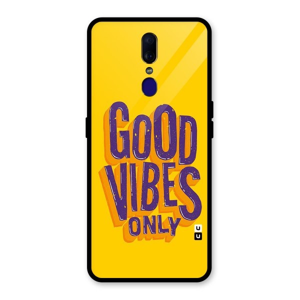 Happy Vibes Only Glass Back Case for Oppo F11