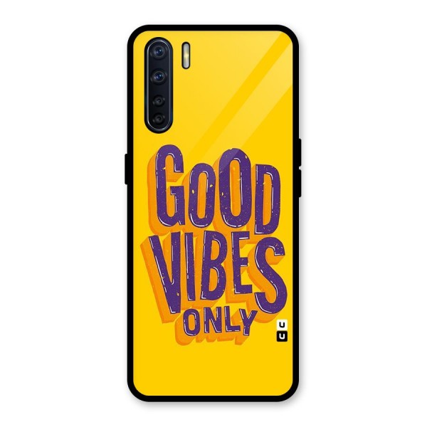 Happy Vibes Only Glass Back Case for Oppo F15