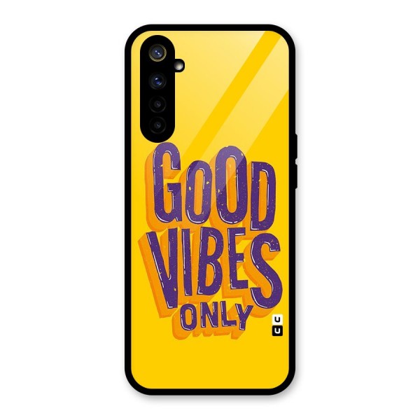 Happy Vibes Only Glass Back Case for Realme 6