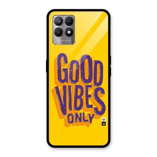 Happy Vibes Only Glass Back Case for Realme 8i