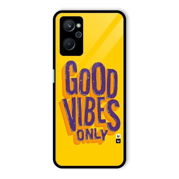 Happy Vibes Only Glass Back Case for Realme 9i