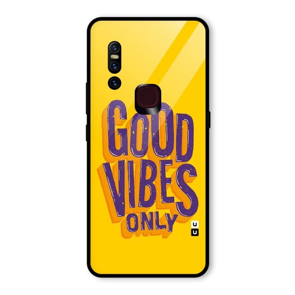 Happy Vibes Only Glass Back Case for Vivo V15