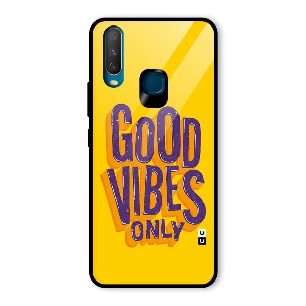 Happy Vibes Only Glass Back Case for Vivo Y15