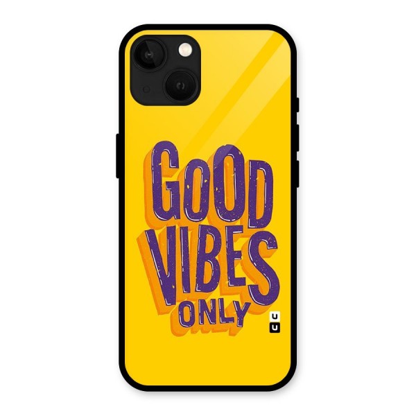 Happy Vibes Only Glass Back Case for iPhone 13
