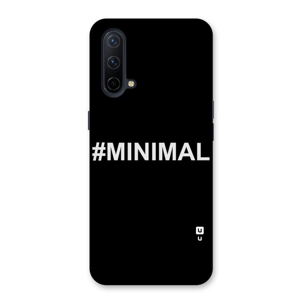 Hashtag Minimal Black Back Case for OnePlus Nord CE 5G