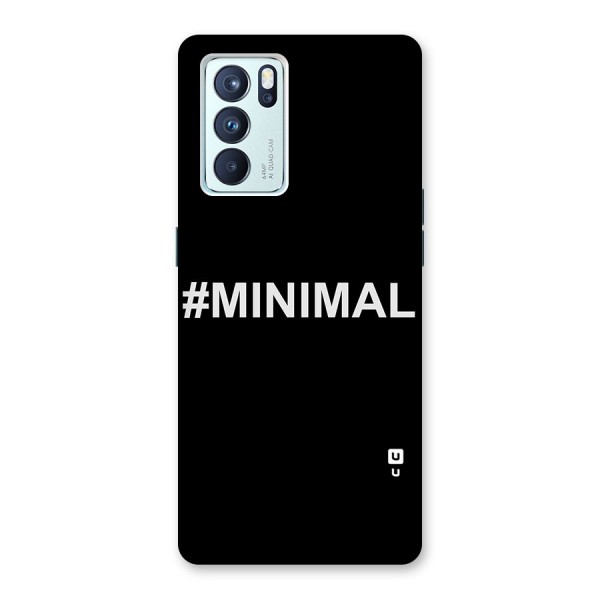 Hashtag Minimal Black Back Case for Oppo Reno6 Pro 5G