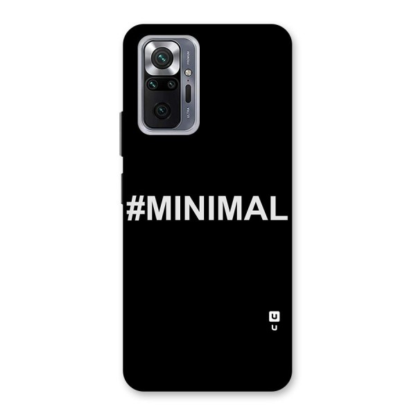 Hashtag Minimal Black Back Case for Redmi Note 10 Pro