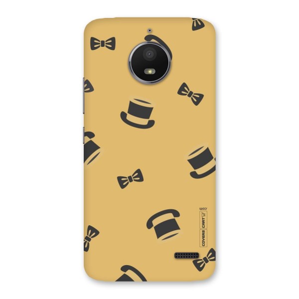 Hat and Bow Tie Back Case for Moto E4