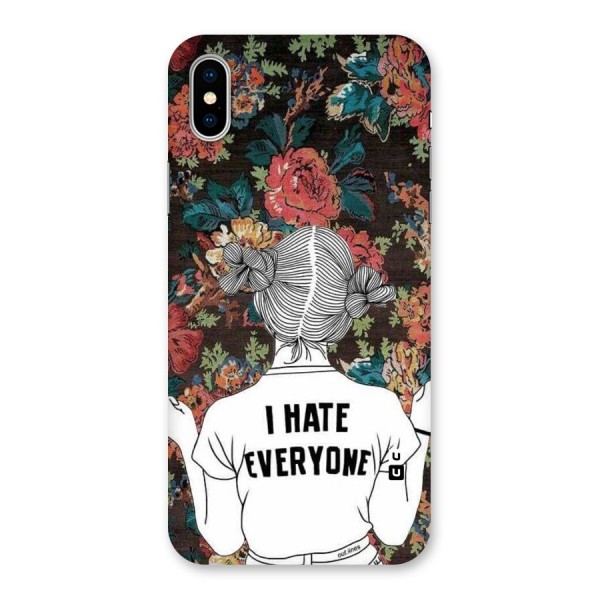 Hate Everyone Back Case for iPhone XS