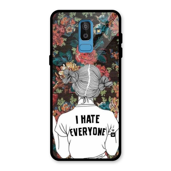 Hate Everyone Glass Back Case for Galaxy J8