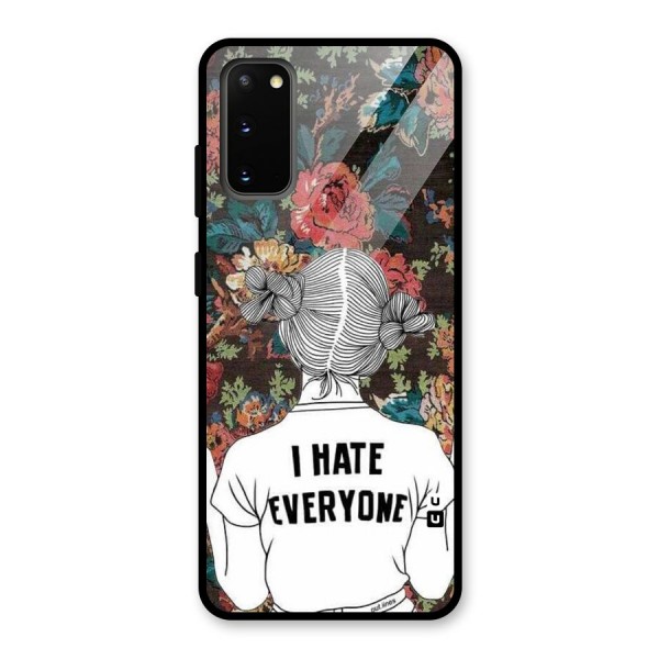 Hate Everyone Glass Back Case for Galaxy S20