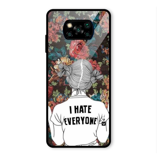 Hate Everyone Glass Back Case for Poco X3 Pro