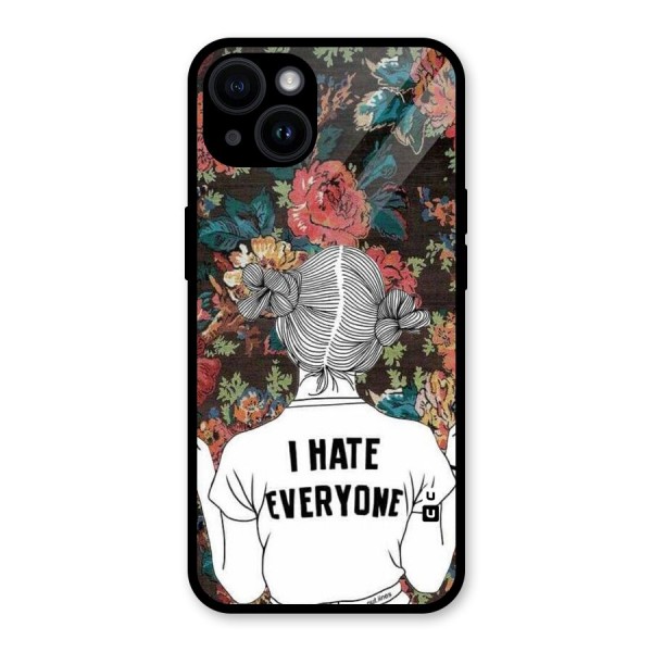 Hate Everyone Glass Back Case for iPhone 14