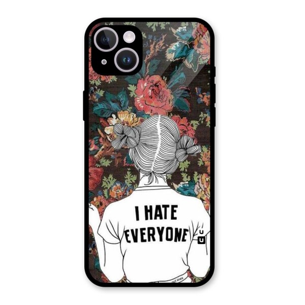 Hate Everyone Glass Back Case for iPhone 14 Plus