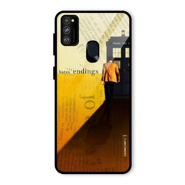 Hates Endings Glass Back Case for Galaxy M21