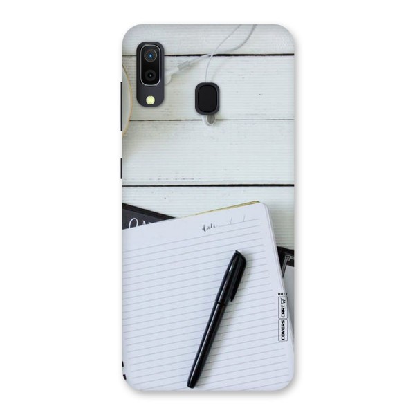 Headphones Notes Back Case for Galaxy A20