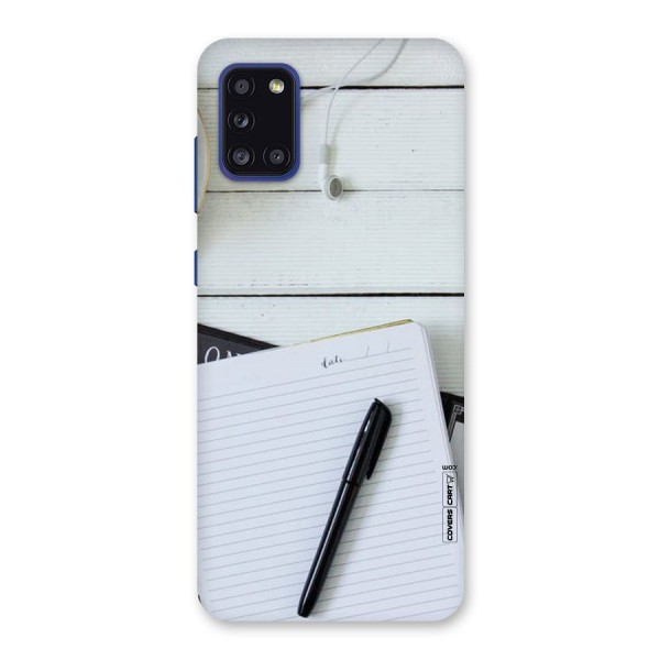 Headphones Notes Back Case for Galaxy A31