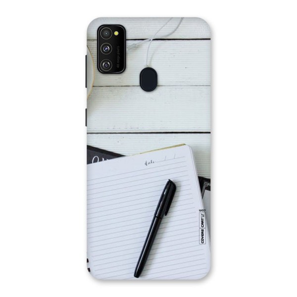 Headphones Notes Back Case for Galaxy M21