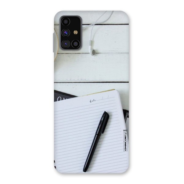 Headphones Notes Back Case for Galaxy M31s