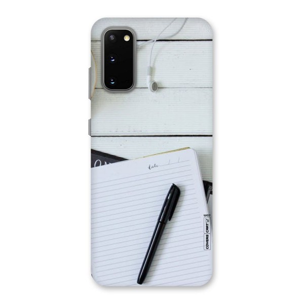 Headphones Notes Back Case for Galaxy S20