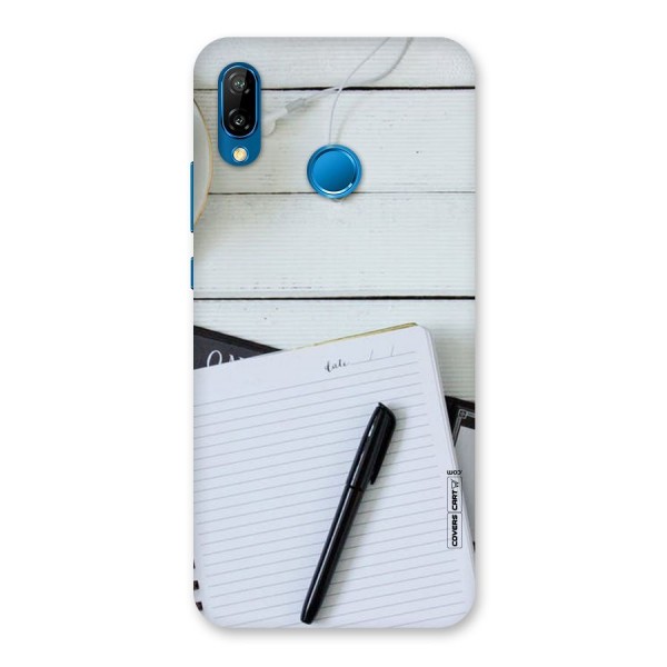 Headphones Notes Back Case for Huawei P20 Lite