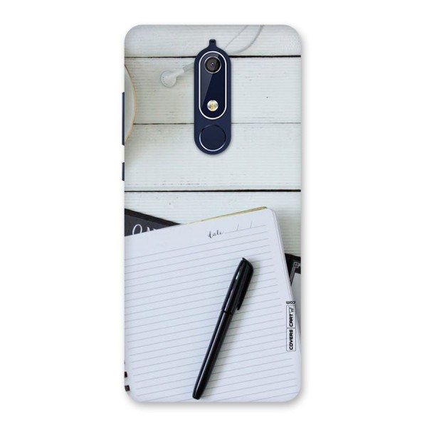 Headphones Notes Back Case for Nokia 5.1