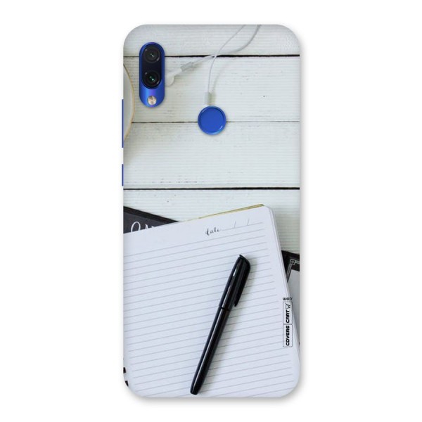 Headphones Notes Back Case for Redmi Note 7