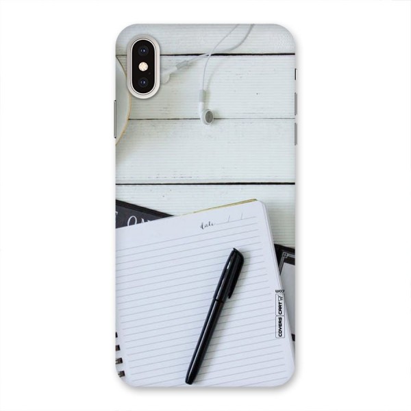 Headphones Notes Back Case for iPhone XS Max