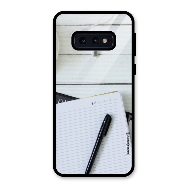 Headphones Notes Glass Back Case for Galaxy S10e