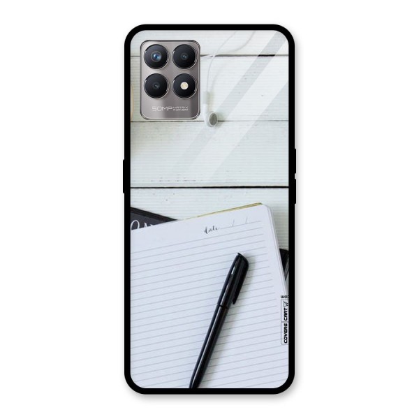 Headphones Notes Glass Back Case for Realme 8i