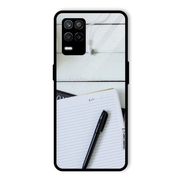 Headphones Notes Glass Back Case for Realme 9 5G